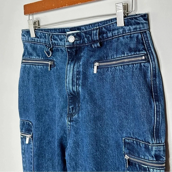 We Wore What Utility Jeans Size 30 in Broome Cotton High‎ Rise Pockets Great - Picture 6 of 13